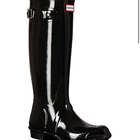 original tall gloss buckle strap rain boots - Picture 7 of 7